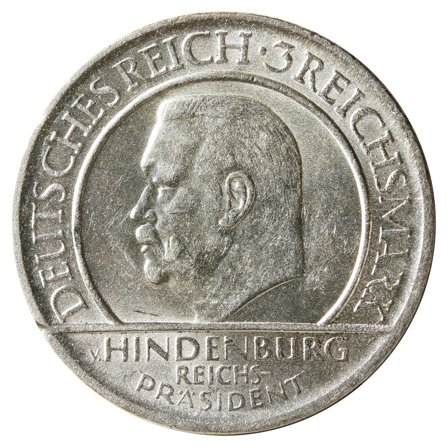 German Weimar Republic 1929D Weimar Constitution 3 Marks UNC+ (MS62) $