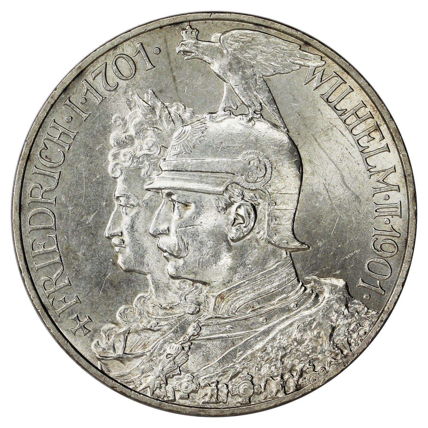 German States Prussia 1901 5 Marks UNC+ (MS62) $