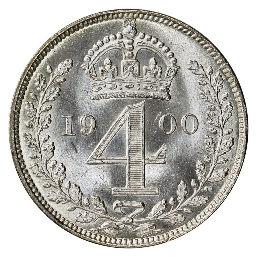 Great Britain 1900 4 Pence Choice Brilliant Uncirculated (MS64) $