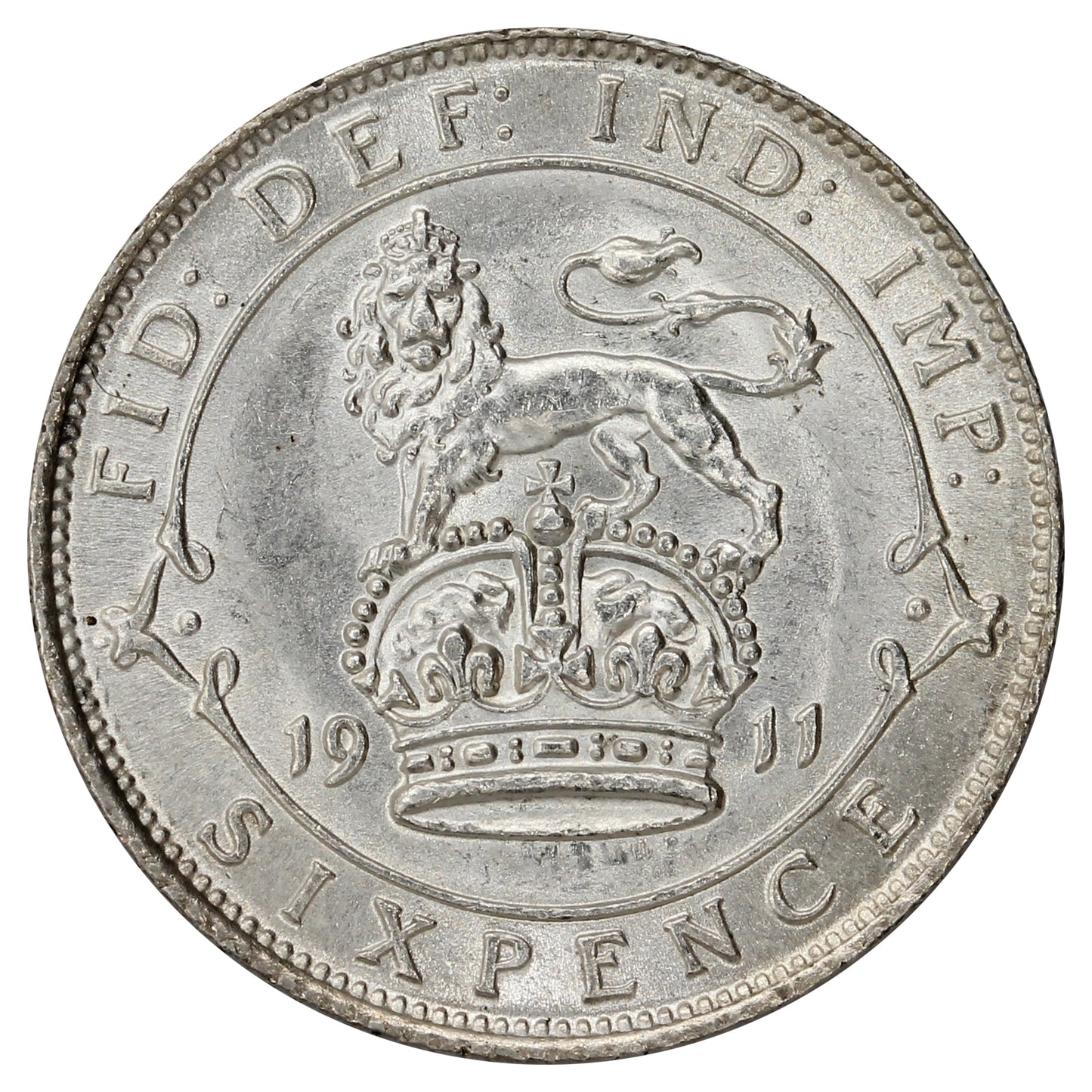 Great Britain 1911 6 Pence UNC+ (MS62) $