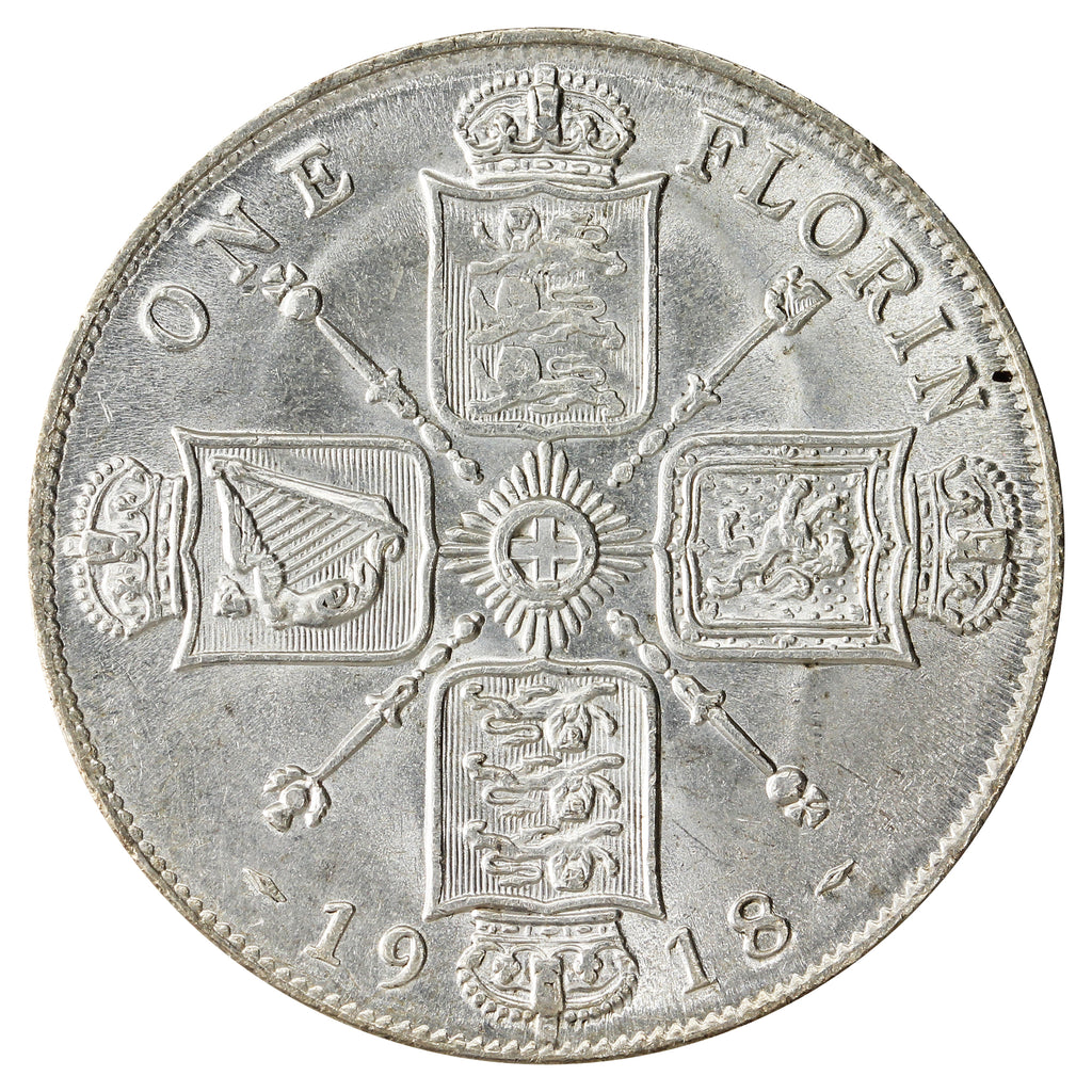 Great Britain 1918 Florin Brilliant Uncirculated (MS63) $