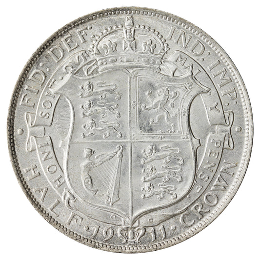 Great Britain 1911 1/2 Crown Brilliant Uncirculated (MS63) $