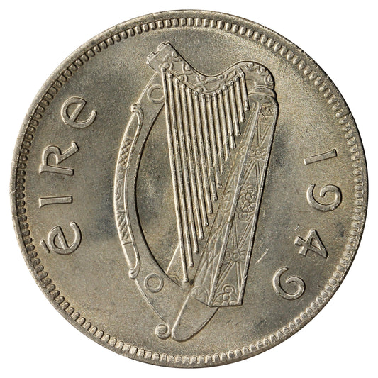 Ireland 1949 6 Pence Choice Brilliant Uncirculated (MS-64) $