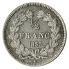 France 1833W 1/2 Franc Extra Fine (EF40)