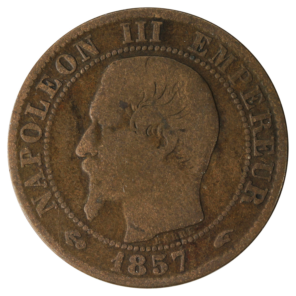 France 1857A 5 Centimes Fine (F12)