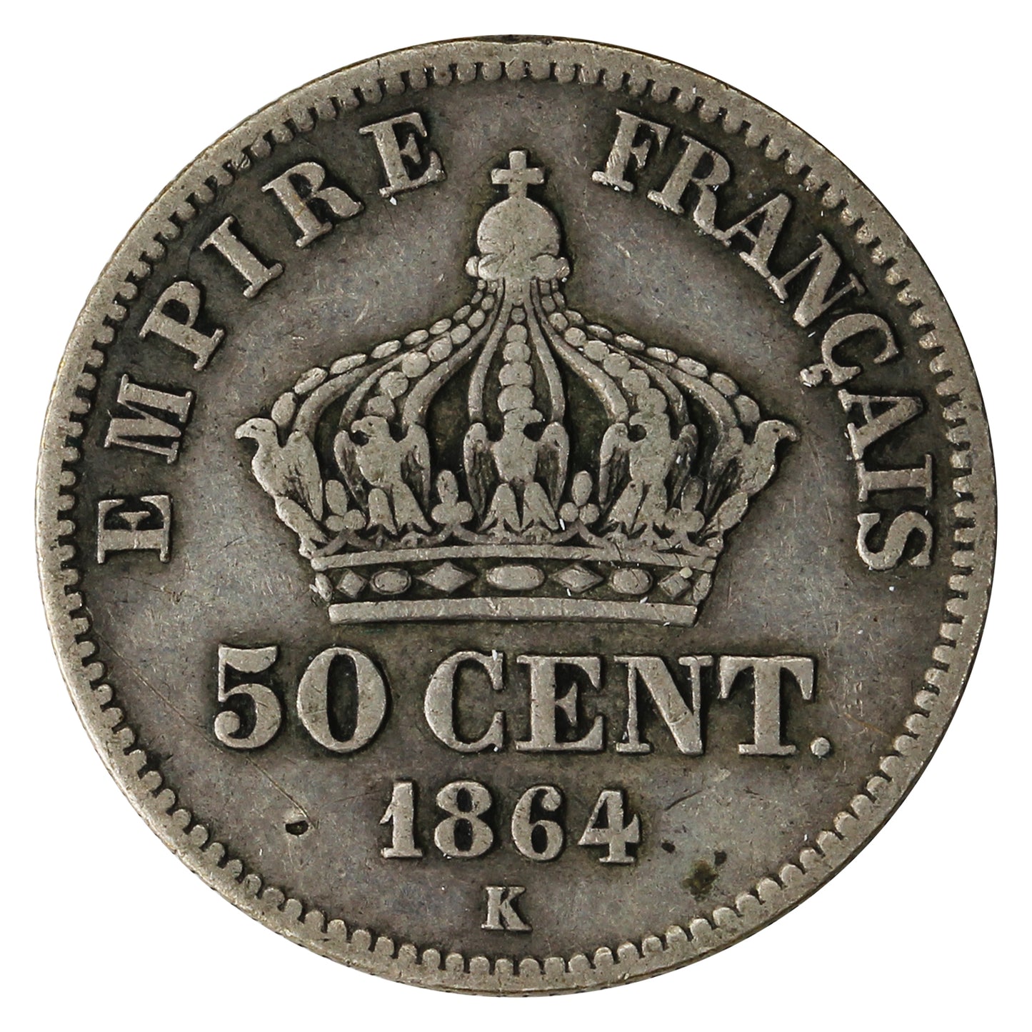 France 1864K 50 Centimes F-VF (F15)