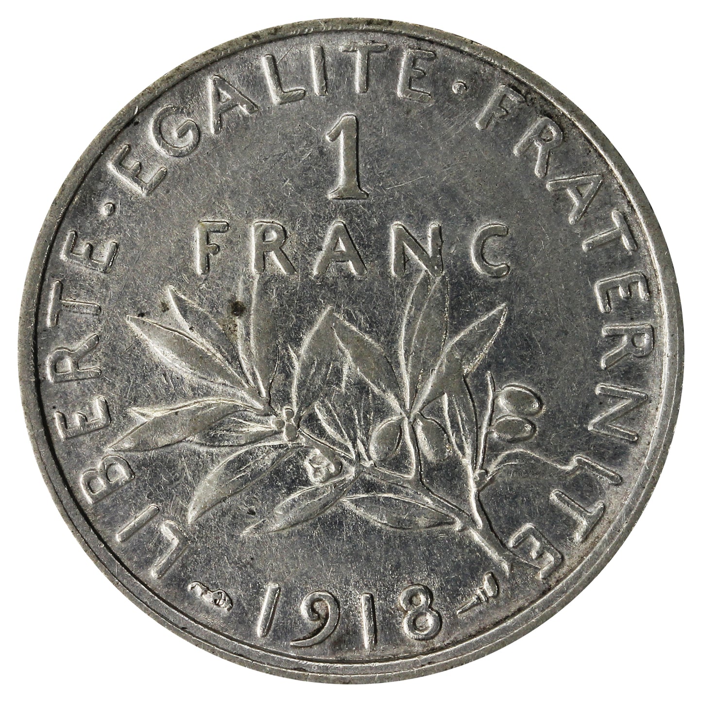 France 1918 Franc Almost Uncirculated (AU50)