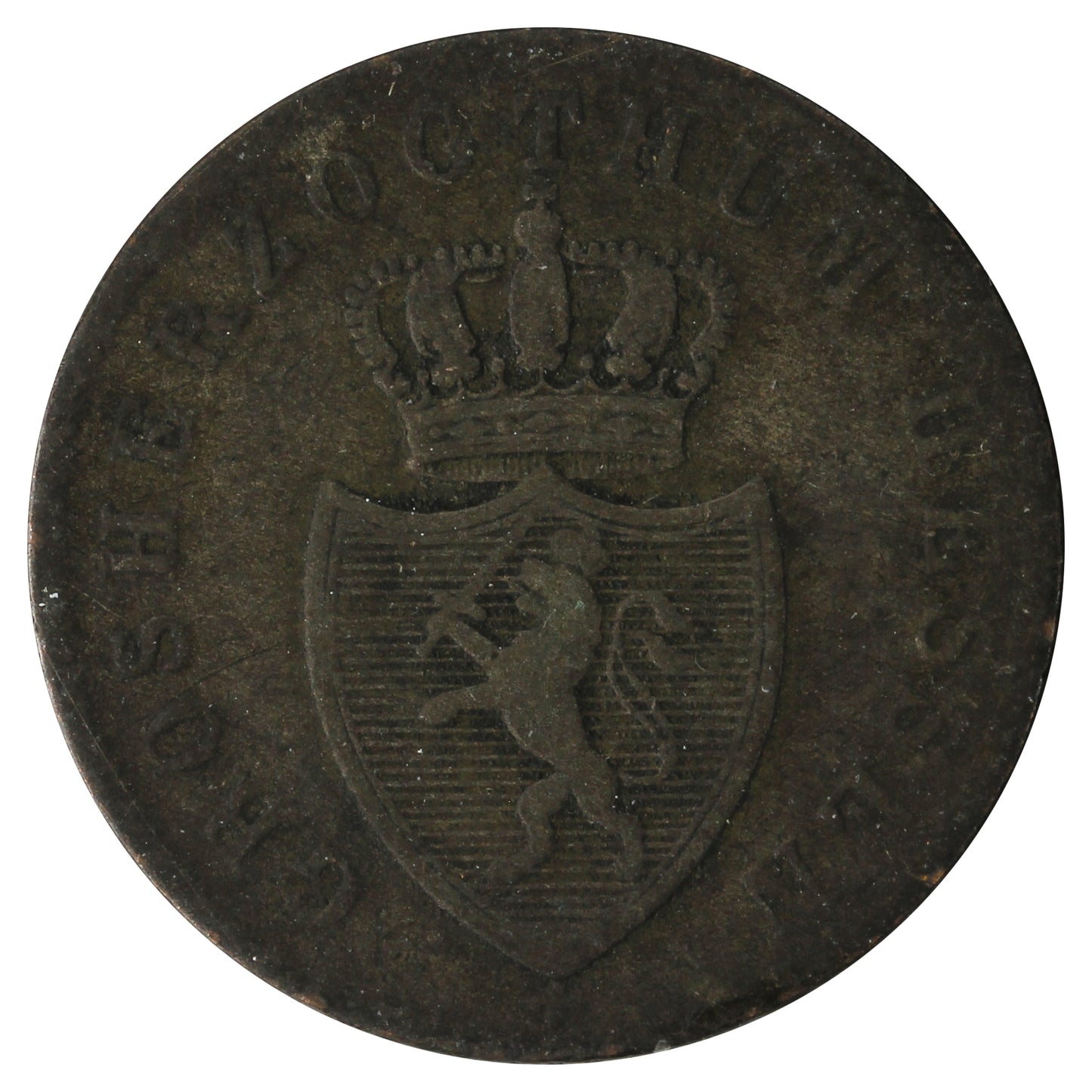 German States Hessen-Darmstadt 1837 6 Kreuzers Very Good (VG8)