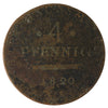 German States 1820 Saxe-Coburg-Saalfeld 4 Pfennig Very Good (VG8)