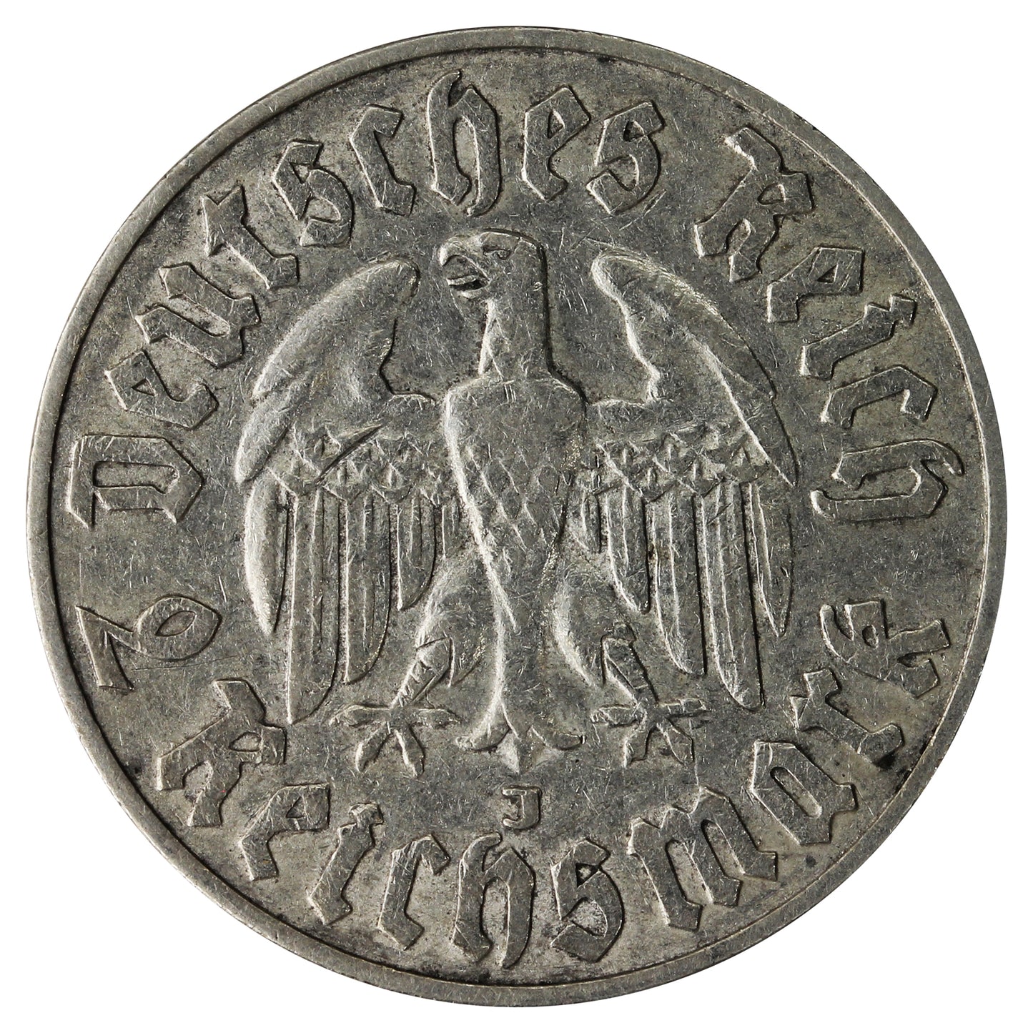 German Third Reich 1933J 2 Marks Very Fine (VF20)