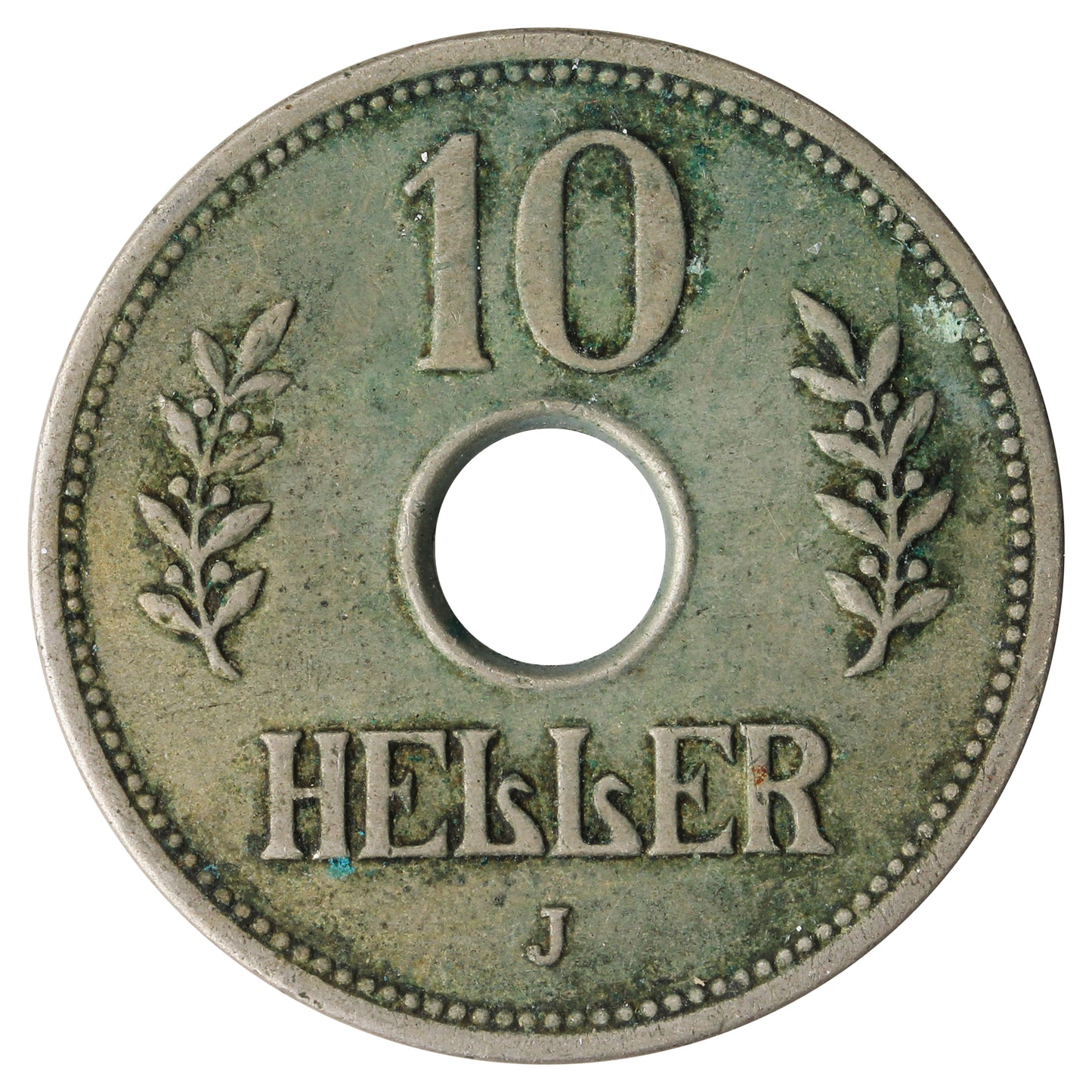 German East Africa 1909J 10 Heller Very Fine (VF20)