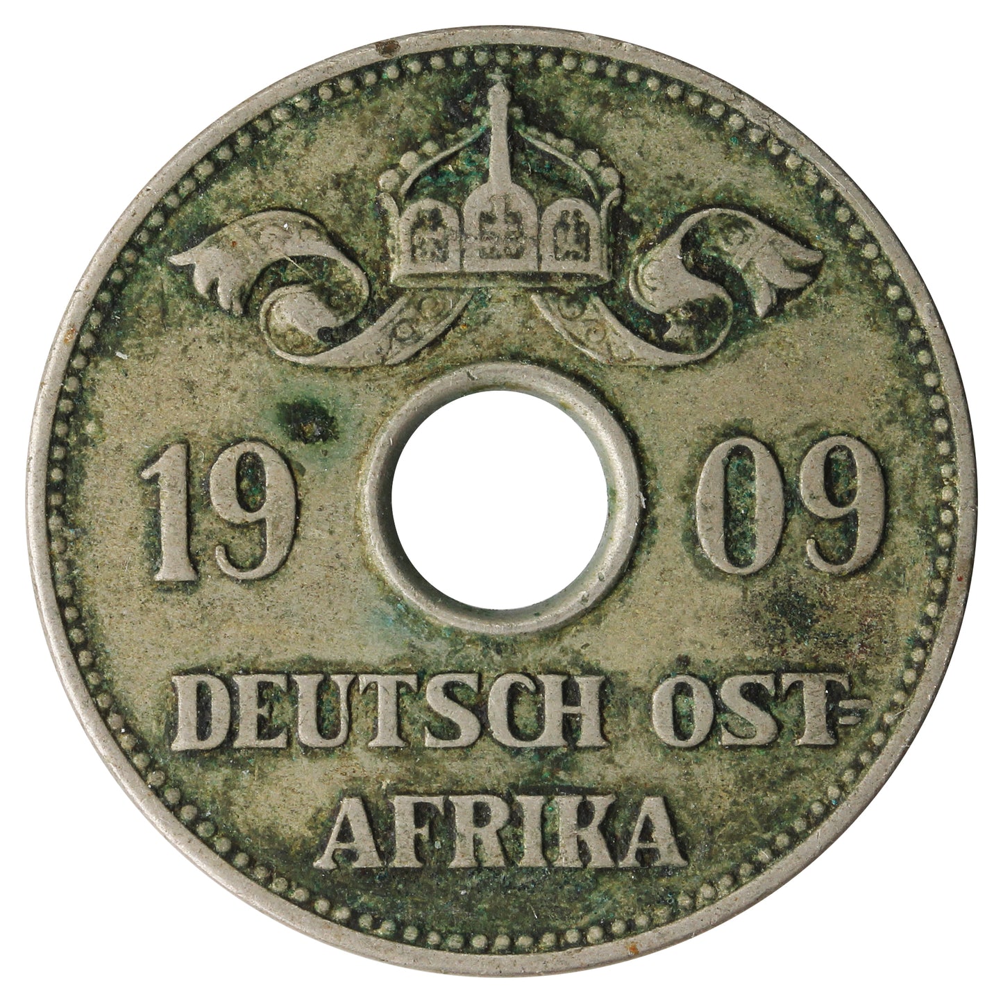 German East Africa 1909J 10 Heller Very Fine (VF20)