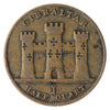 Gibraltar 1842 1/2 Quart Very Good (VG8)