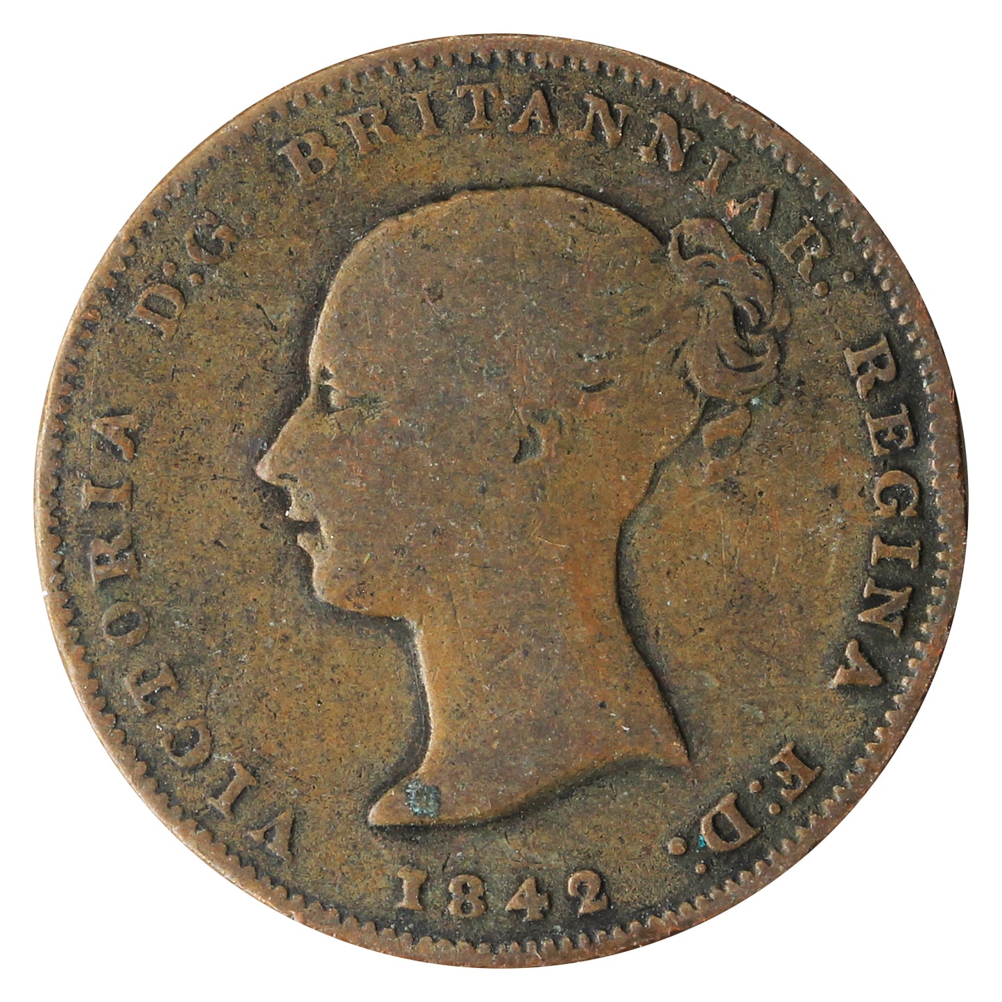 Gibraltar 1842 1/2 Quart Very Good (VG8)