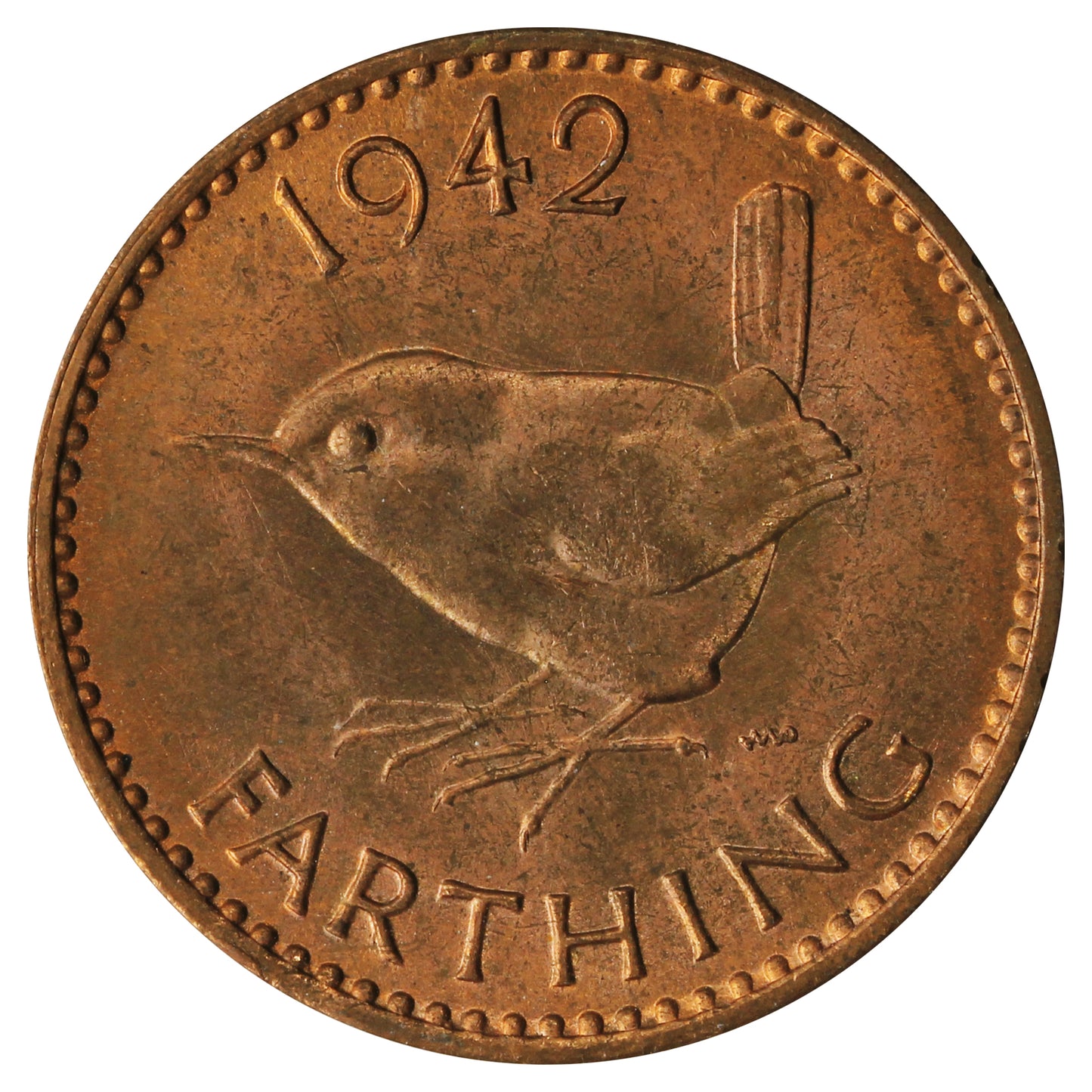 Great Britain 1942 Farthing Brilliant Uncirculated (MS63)