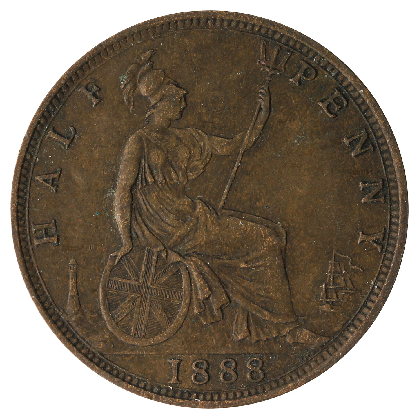 Great Britain 1888 1/2 Penny Very Fine (VF20)