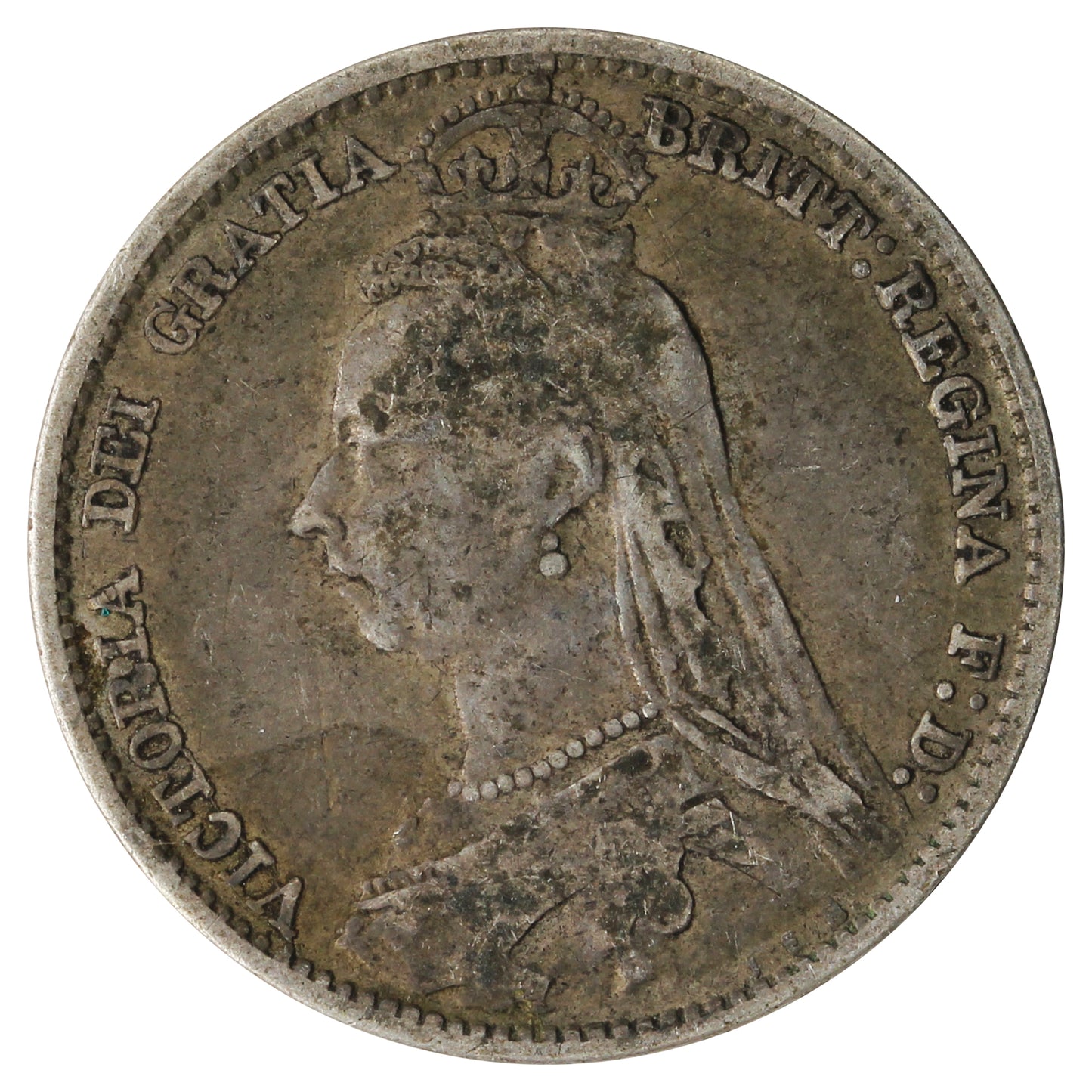 Great Britain 1892 6 Pence Very Fine (VF20)