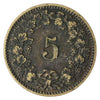 Switzerland 1874 5 Rappen Very Fine (VF20)