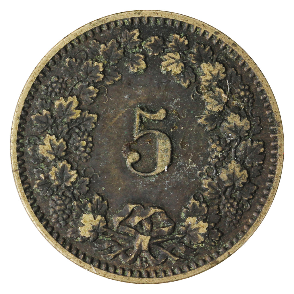 Switzerland 1874 5 Rappen Very Fine (VF20)