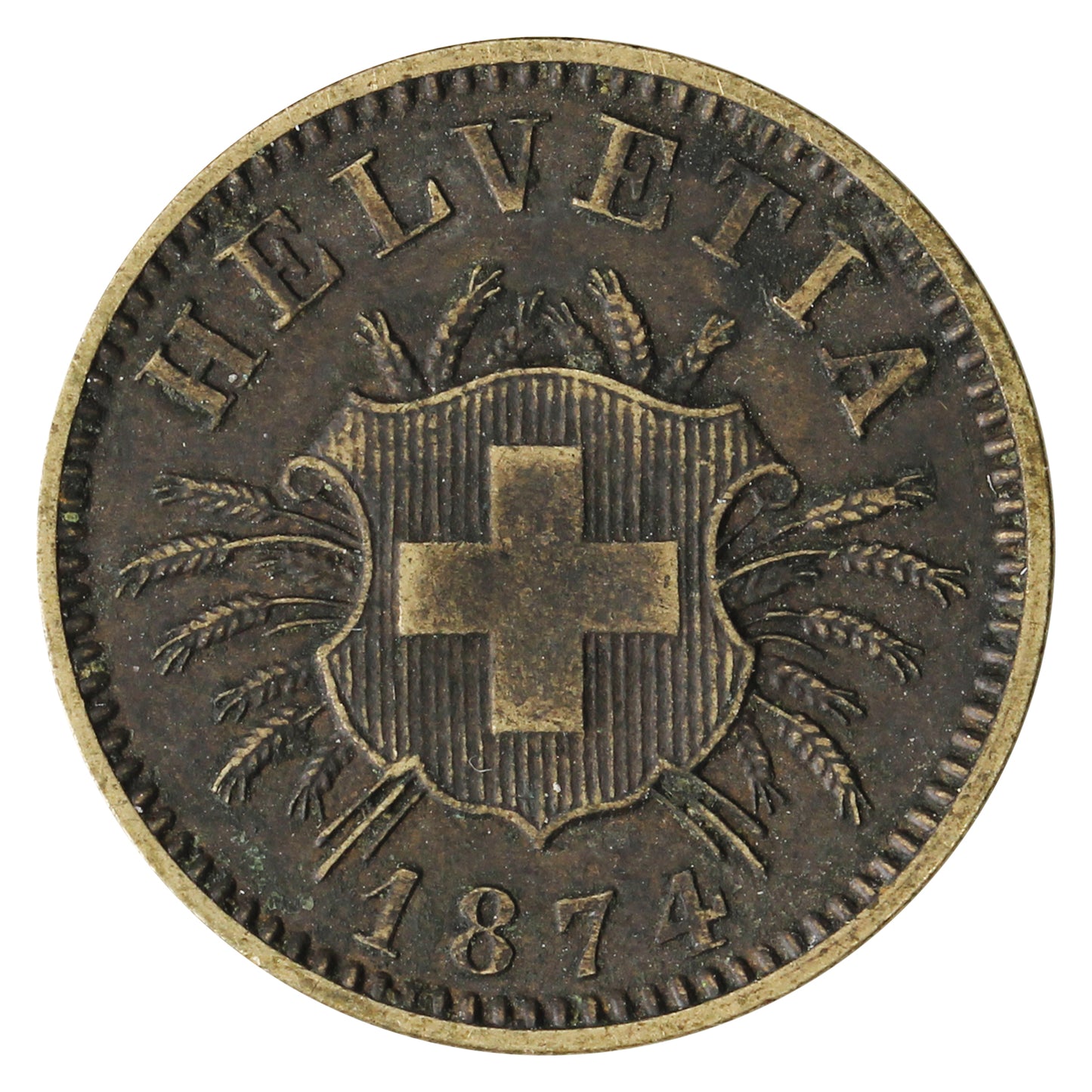 Switzerland 1874 5 Rappen Very Fine (VF20)
