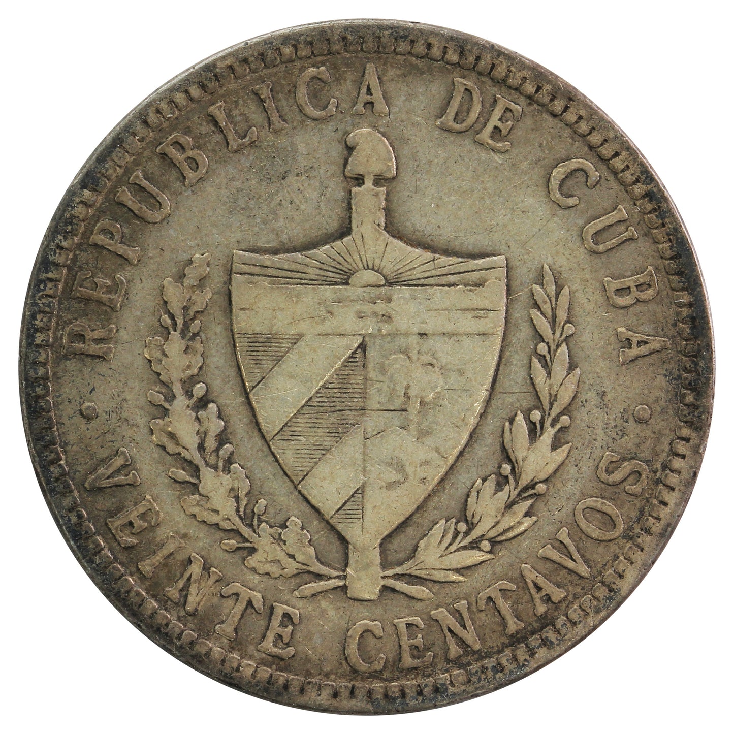 Cuba 1915 20 Centavos Very Fine (VF20)