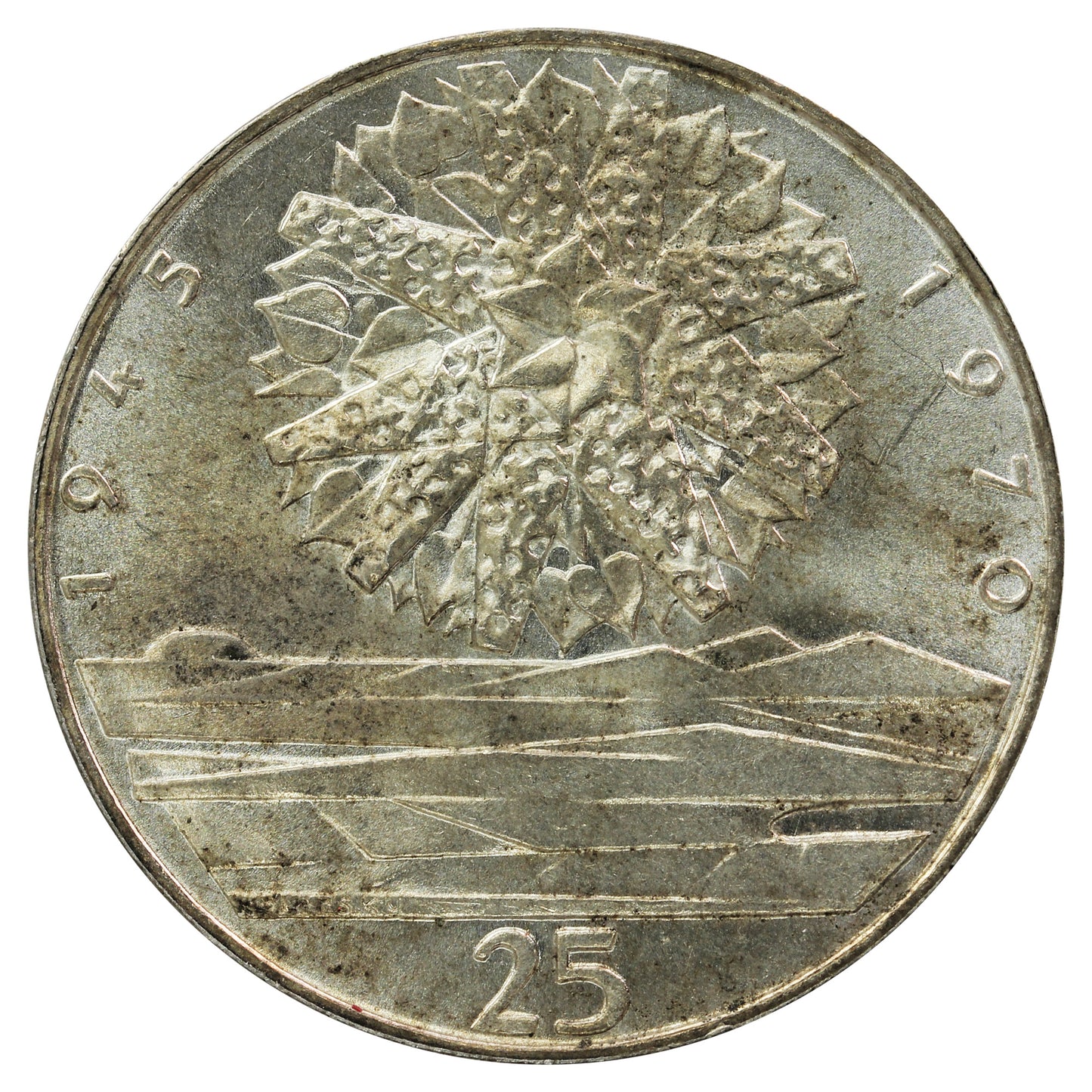 Czechoslovakia 1970 25 Korun Uncirculated (MS60)