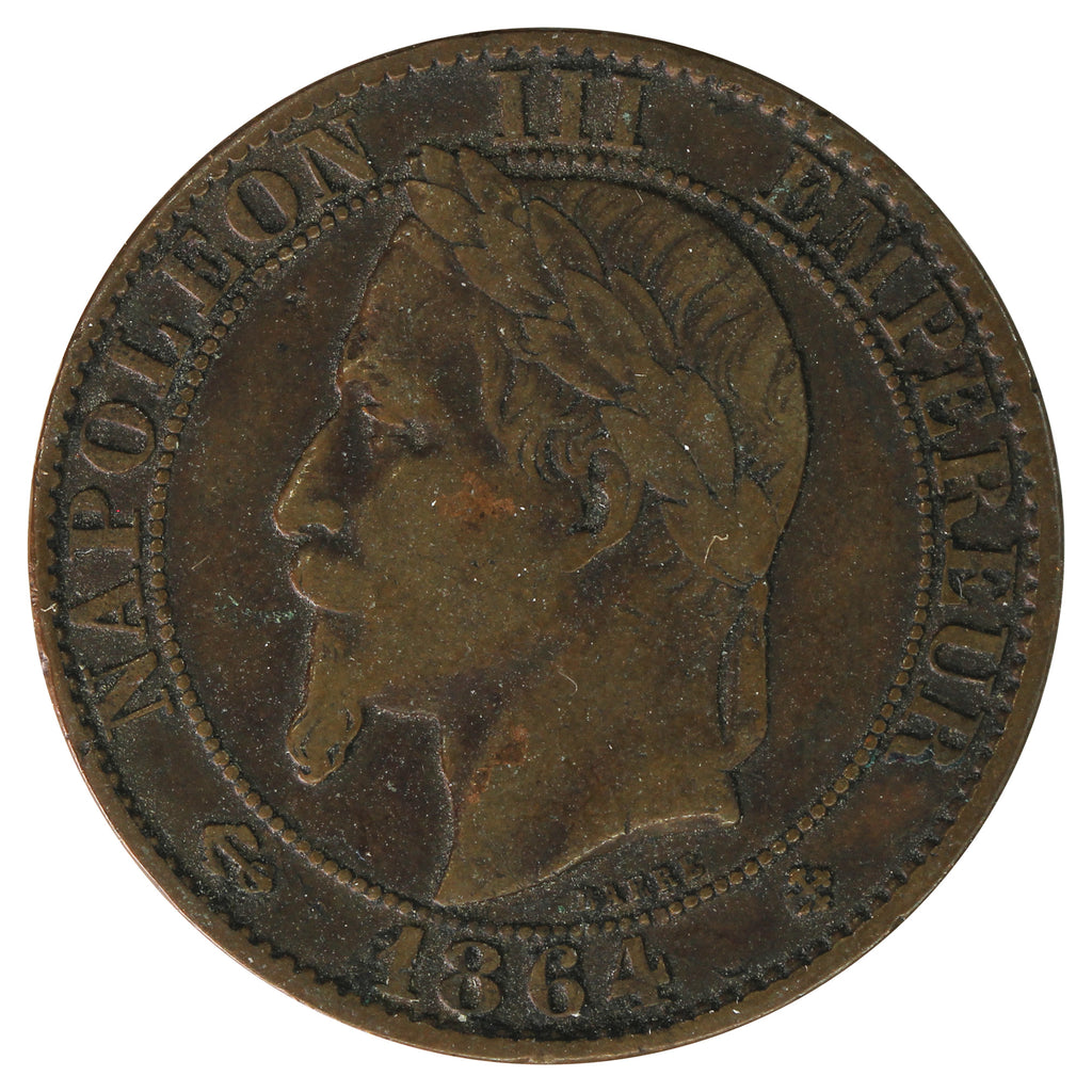 France 1864BB 5 Centimes F-VF (F15)