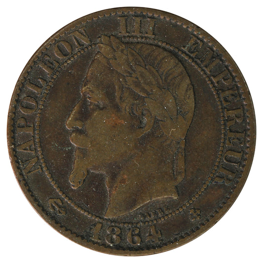France 1864BB 5 Centimes F-VF (F15)
