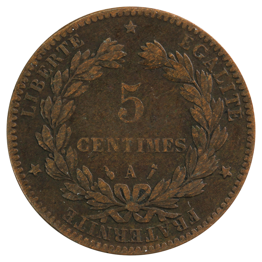 France 1887A 5 Centimes Very Fine (VF20)