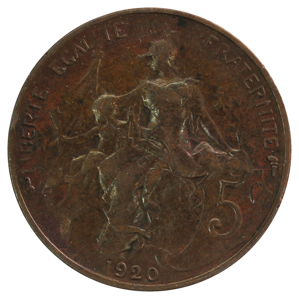 France 1920 5 Centimes Extra Fine (EF40)