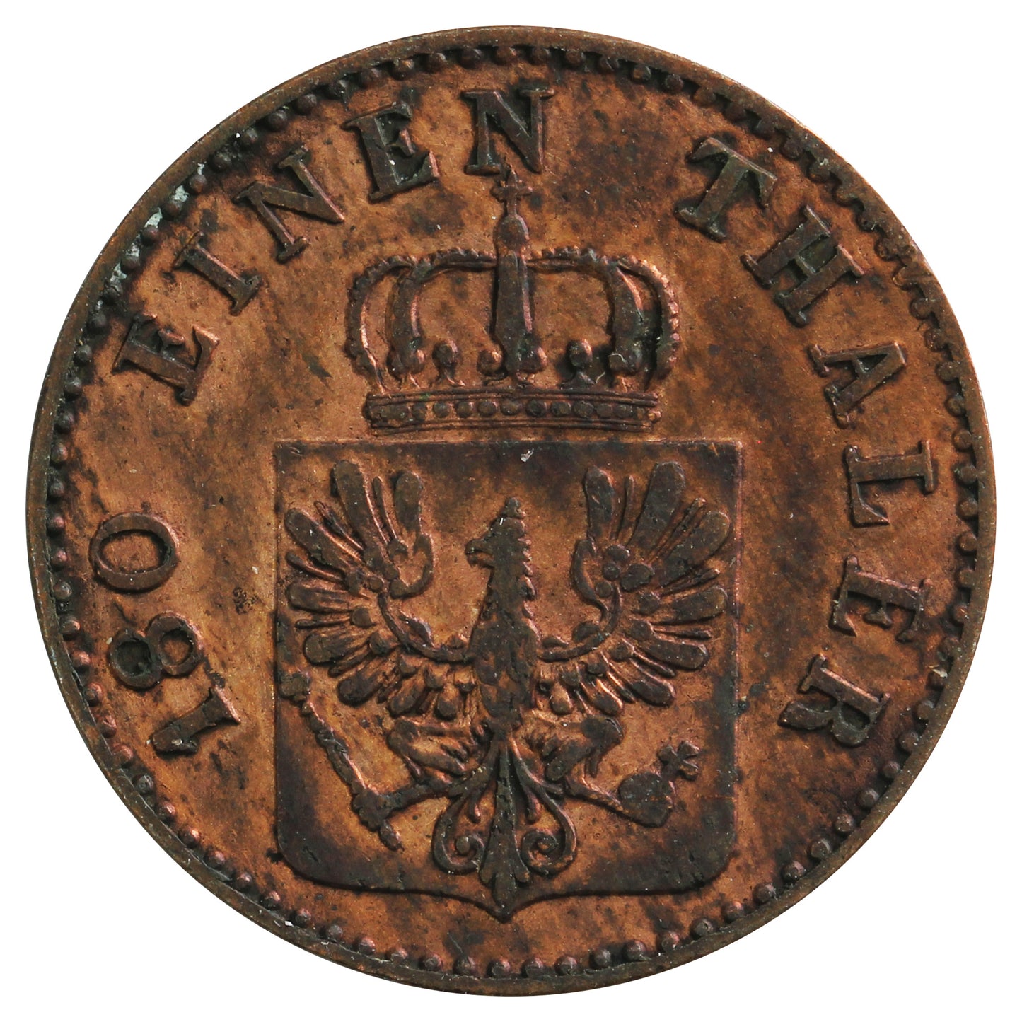 German States 1863A Prussia 2 Pfennig AU-UNC (AU55)