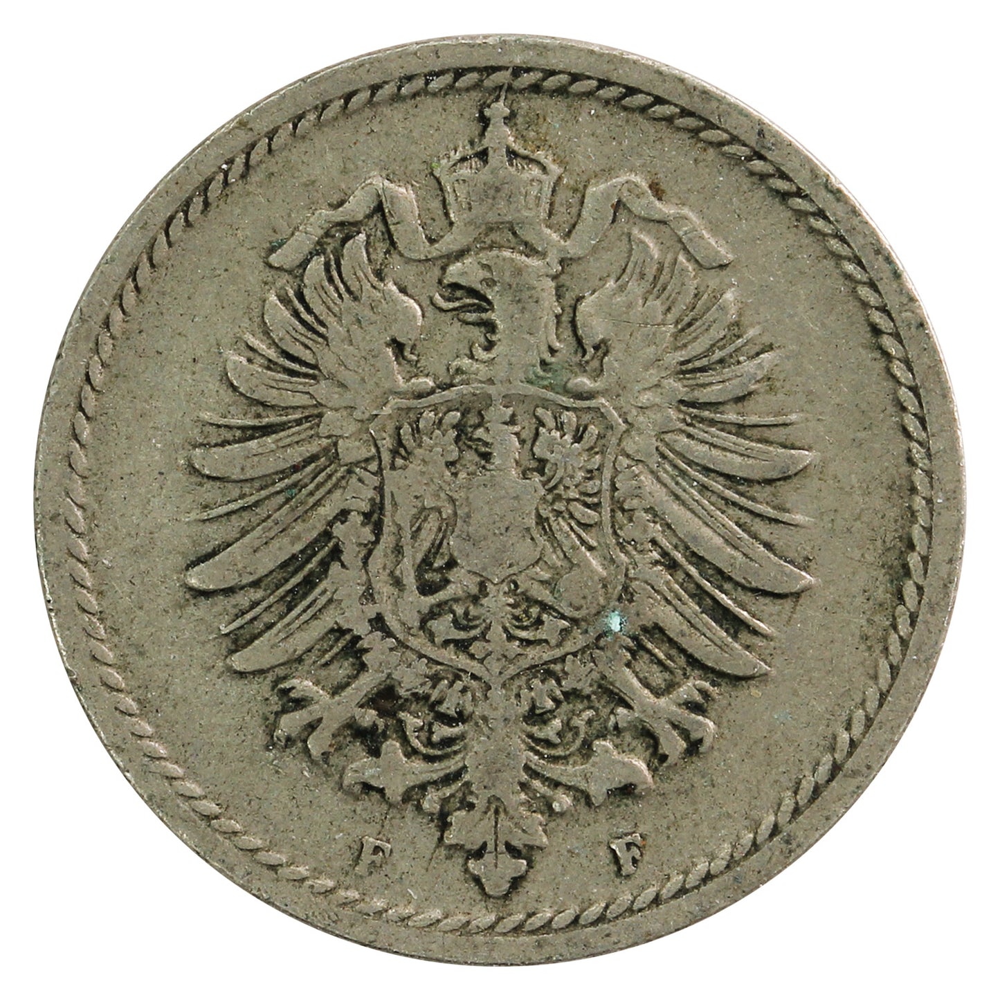 German Empire 1876F 5 Pfennig Very Fine (VF20)
