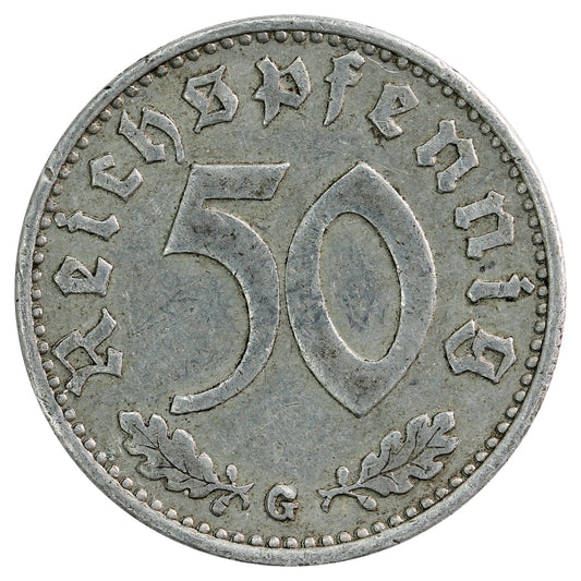 German Third Reich 1941G 50 Pfennig Fine (F-12)