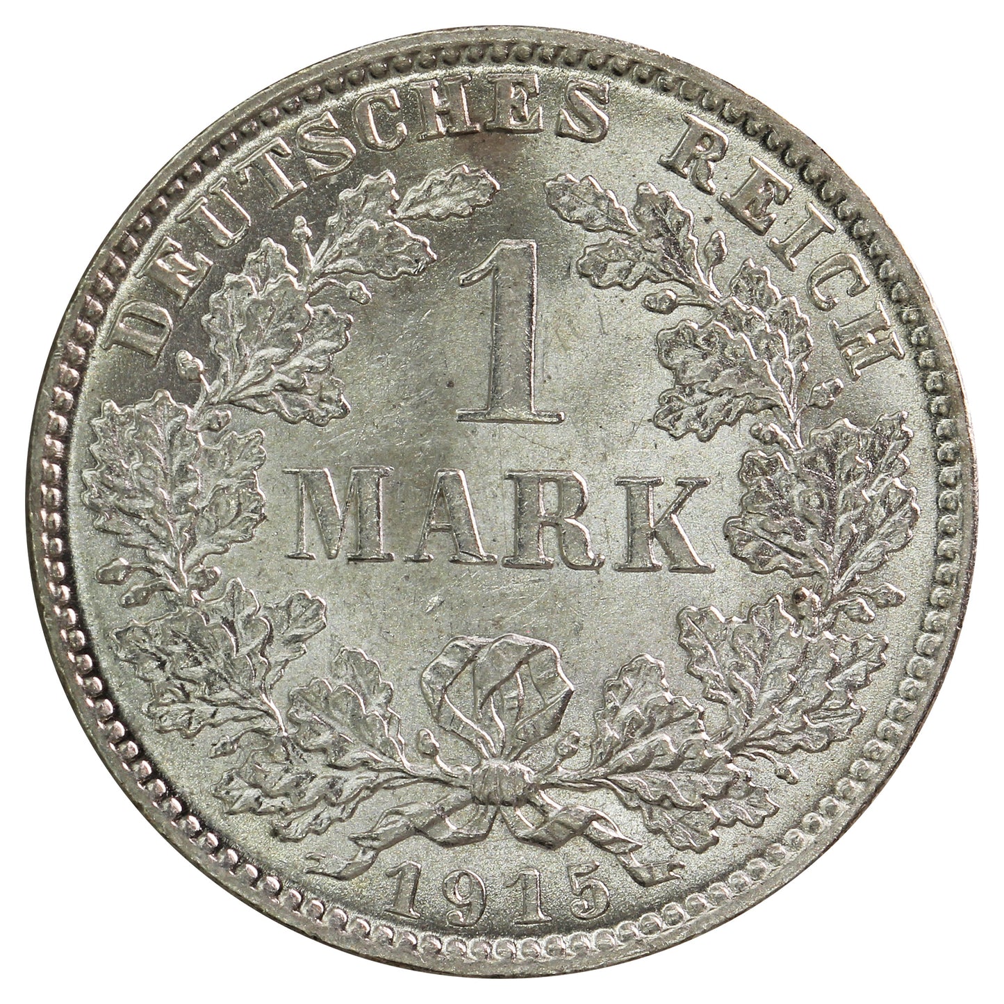 German Empire 1915D Mark UNC+ (MS62)