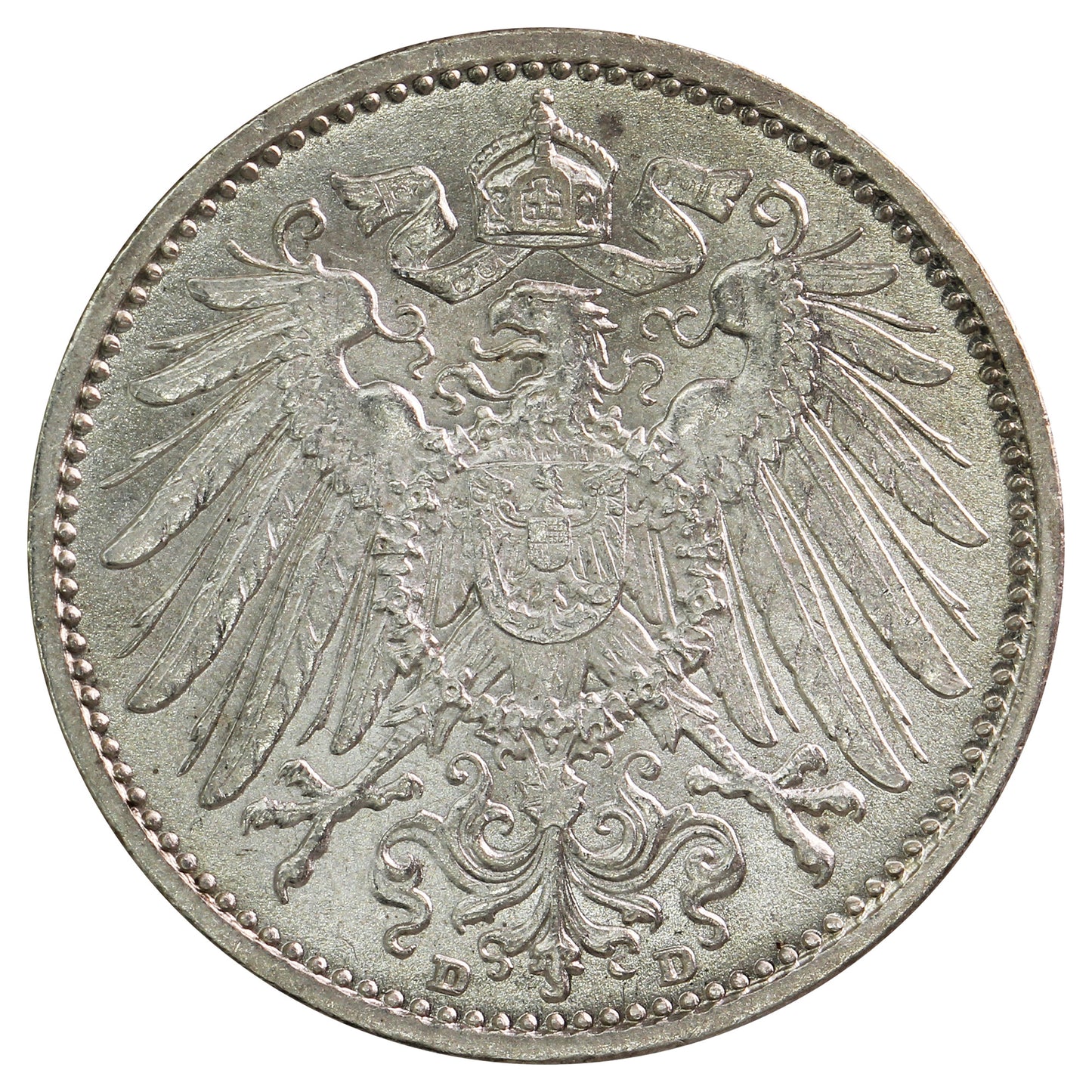 German Empire 1915D Mark UNC+ (MS62)