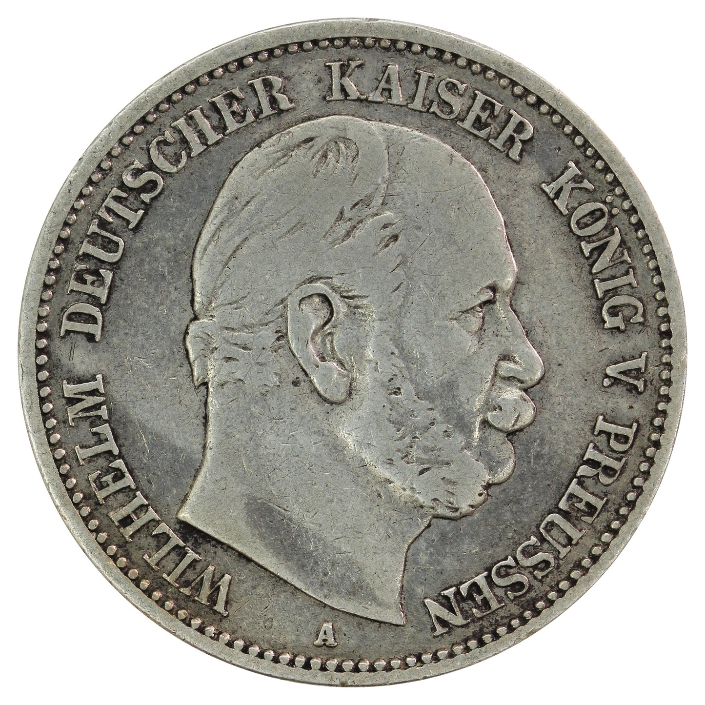 German States 1876A Prussia 2 Marks Very Fine (VF20)