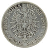 German States 1876J Hamburg 2 Marks F-VF (F15)