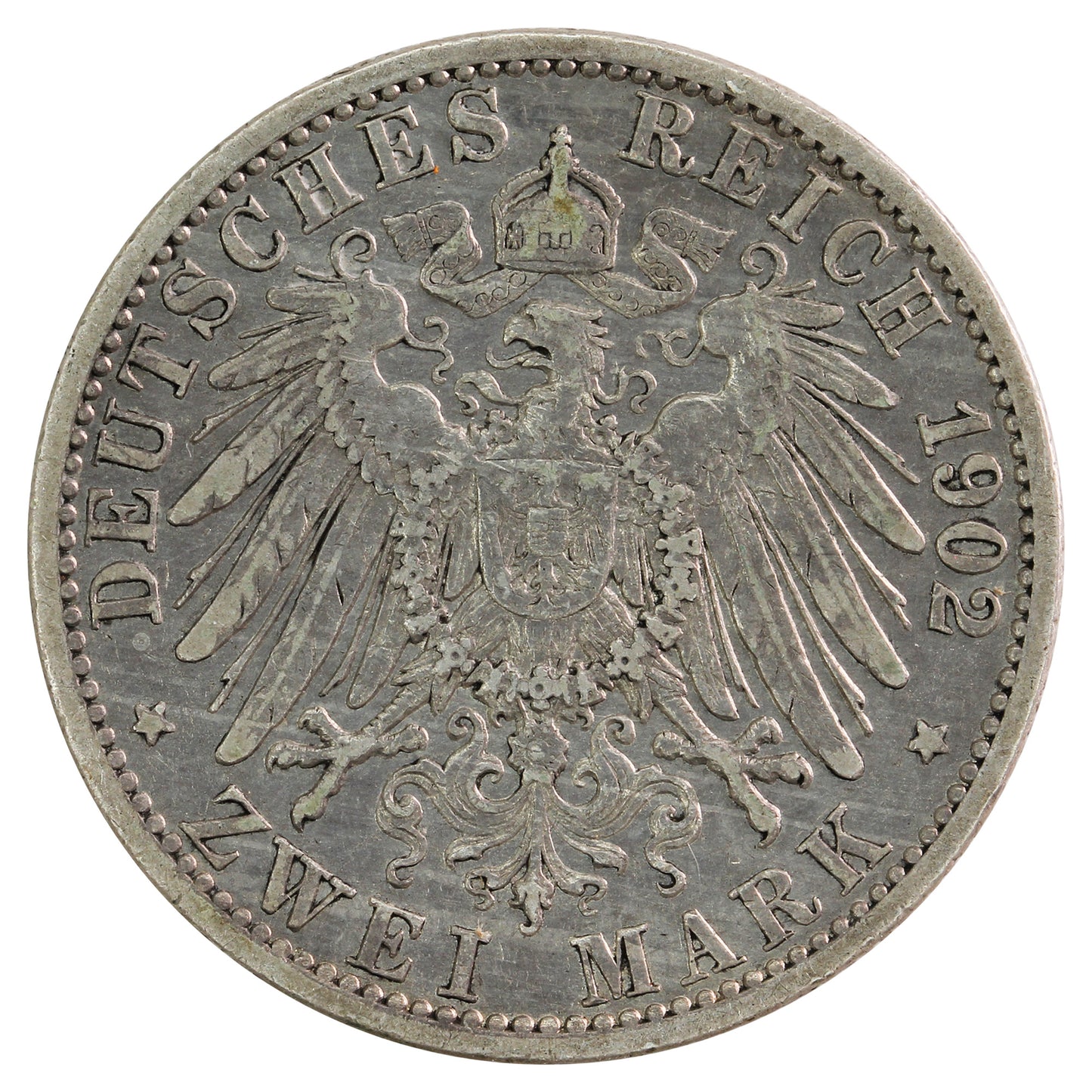 German States 1902A Prussia 2 Marks VF-EF (VF30)