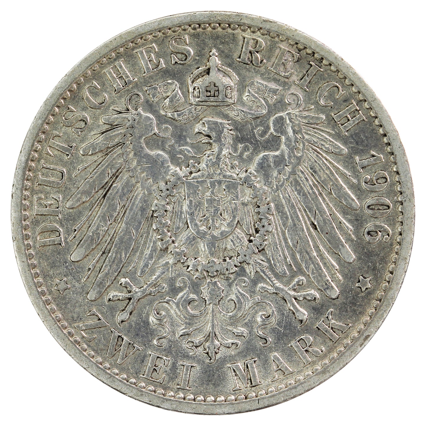German States 1906A Prussia 2 Marks VF-EF (VF30)