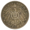 German States 1909F Wurttemberg 3 Marks VF-EF (VF30)
