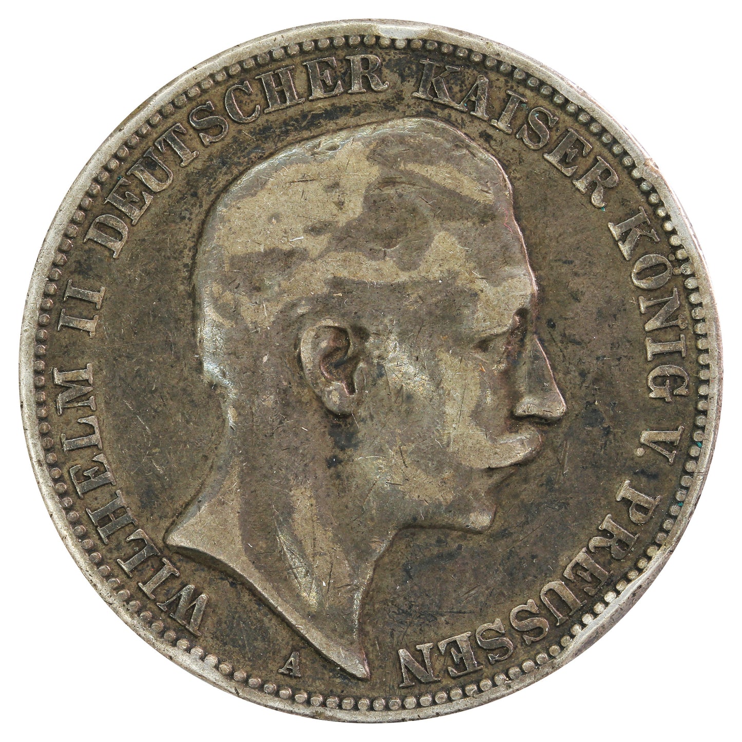 German States 1910A Prussia 3 Marks Very Fine (VF20)