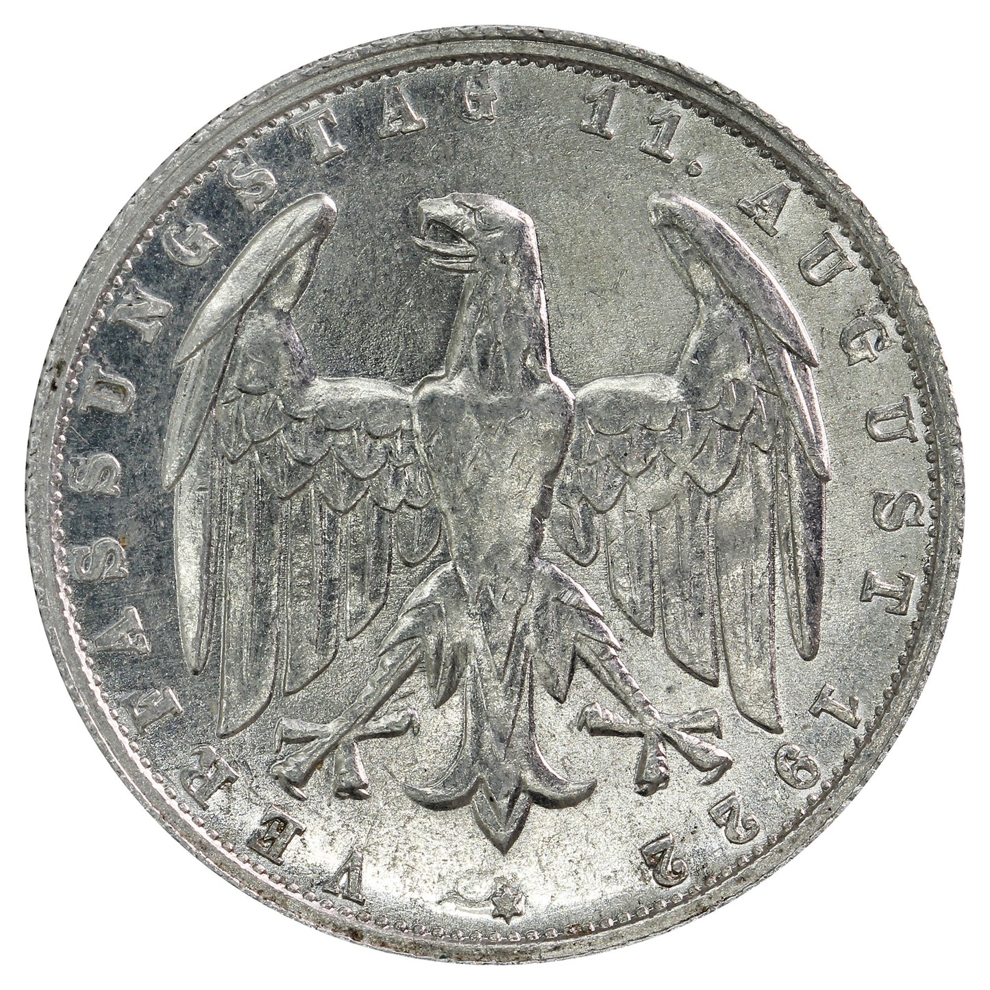 German Weimar Republic 1922G 3 Marks EF-AU (EF45)
