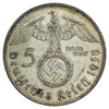 German Third Reich 1938F 5 Marks Almost Uncirculated (AU50)