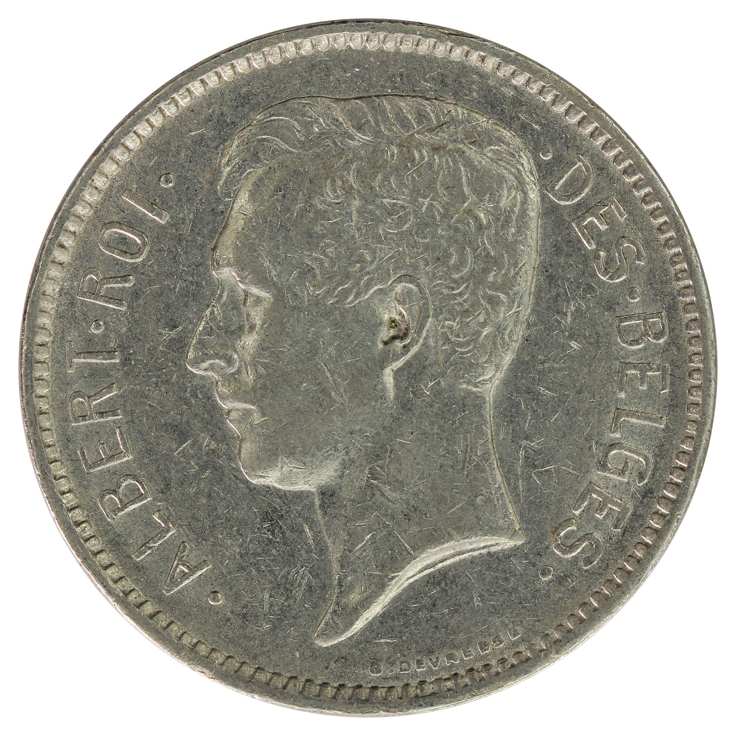 Belgium 1932 French 5 Francs Very Fine (VF20)