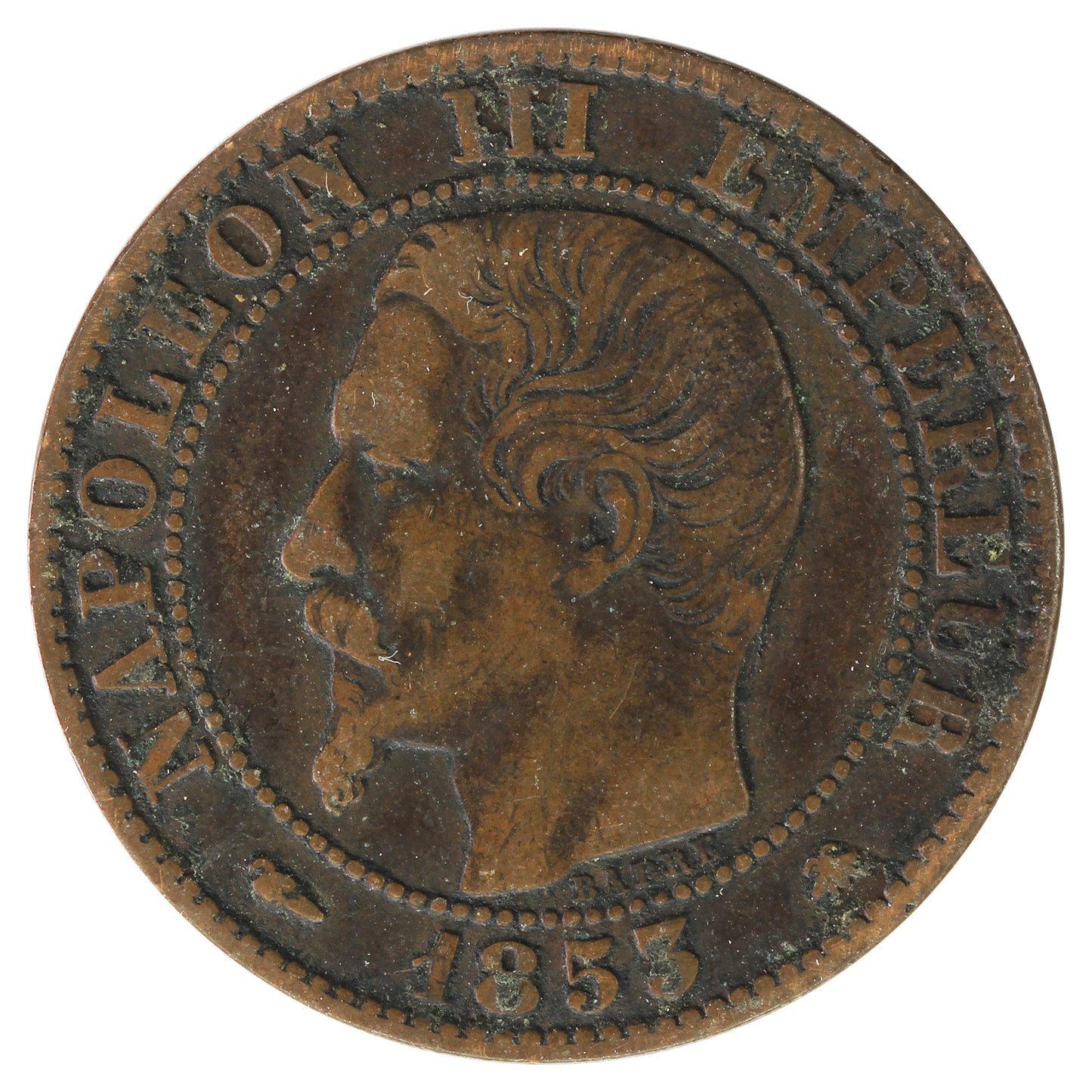 France 1853BB 5 Centimes Very Fine (VF20)