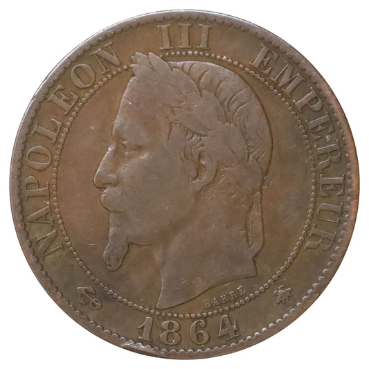 France 1864A 5 Centimes Fine (F12)