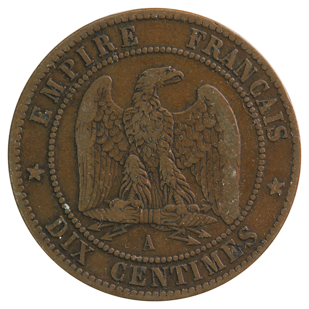 France 1861A 10 Centimes F-VF (F15)