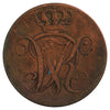 German States 1822 Hesse-Cassel 4 Heller Very Fine (VF-20)