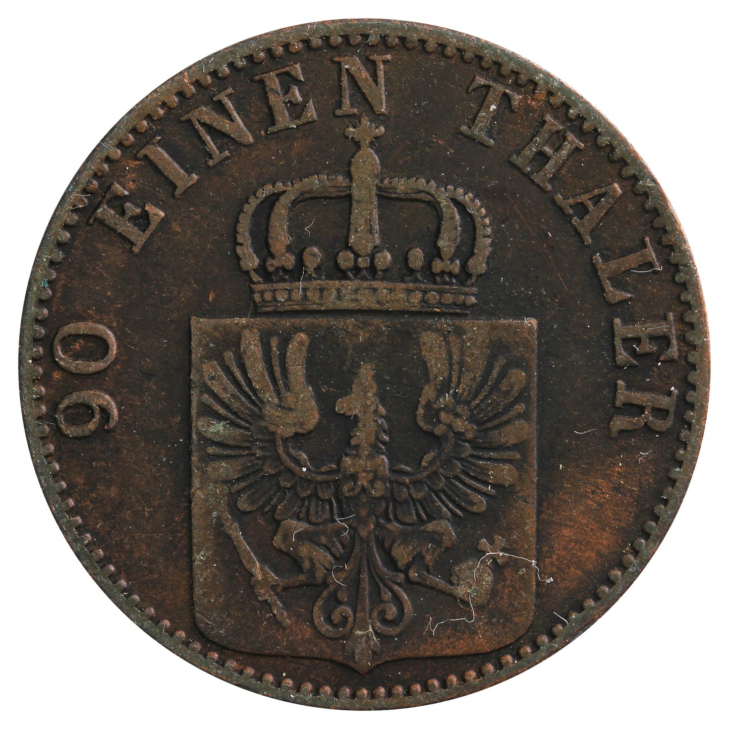 German States 1865A Prussia 4 Pfennig Fine (F12)