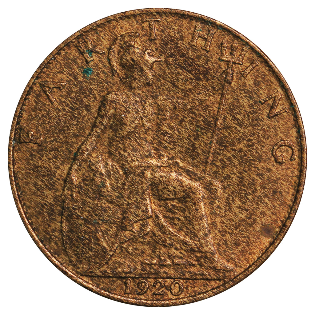 Great Britain 1920 Farthing Almost Uncirculated (AU50)